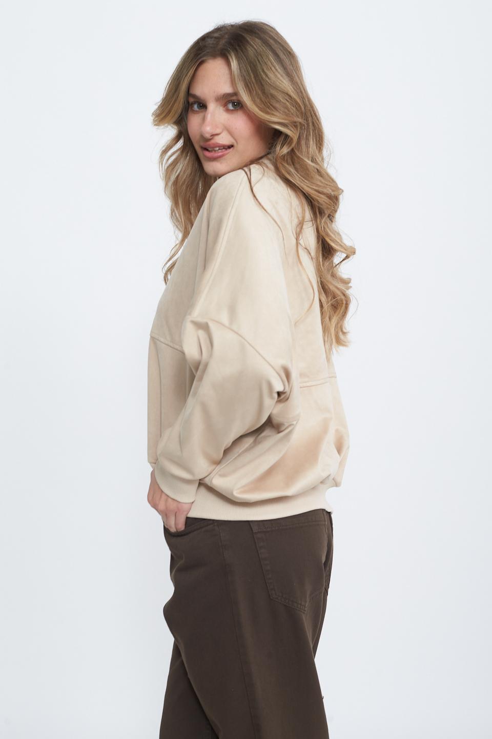 Bomber zip dainetto beige - Primavera Estate 2025 | Brend