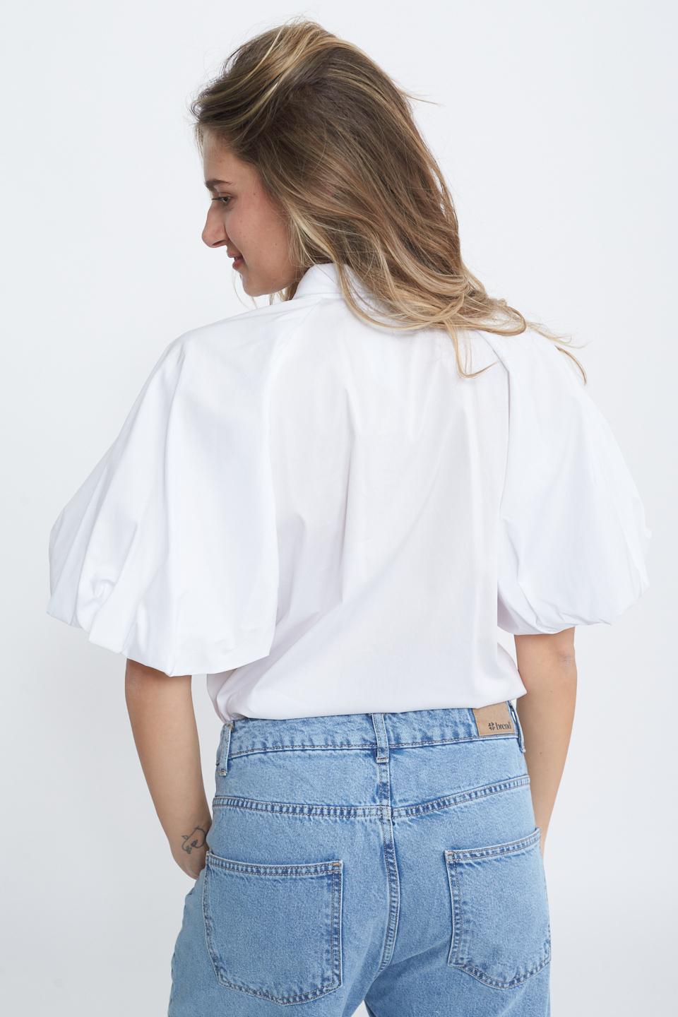 Camicia manica palloncino bianco - Primavera Estate 2025 | Brend