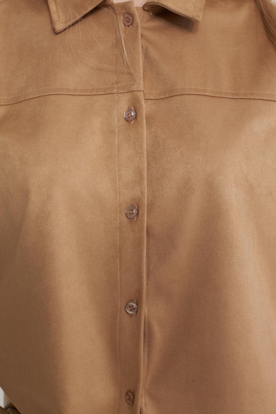Camicia over effetto dainetto cappuccino - Primavera Estate 2025 | Brend
