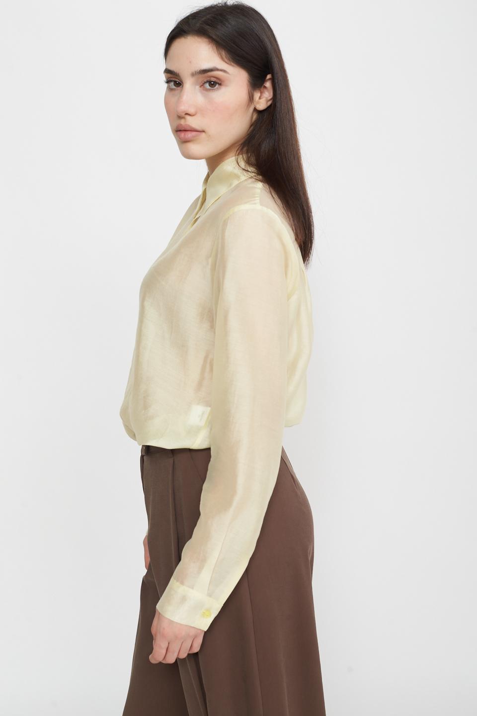 Camicia modello uomo lyocell giallo - Primavera Estate 2025 | Brend