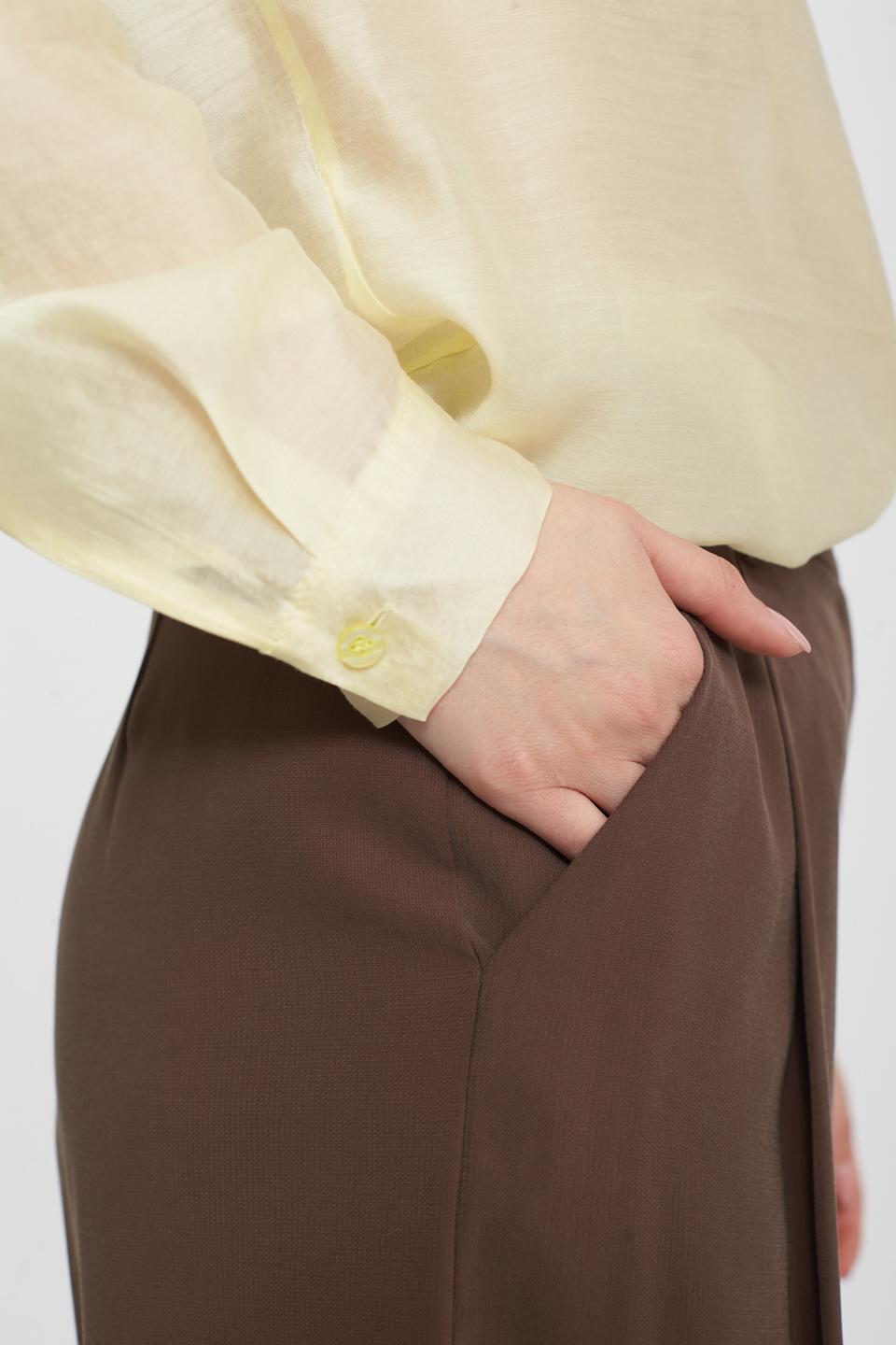 Camicia modello uomo lyocell giallo - Primavera Estate 2025 | Brend