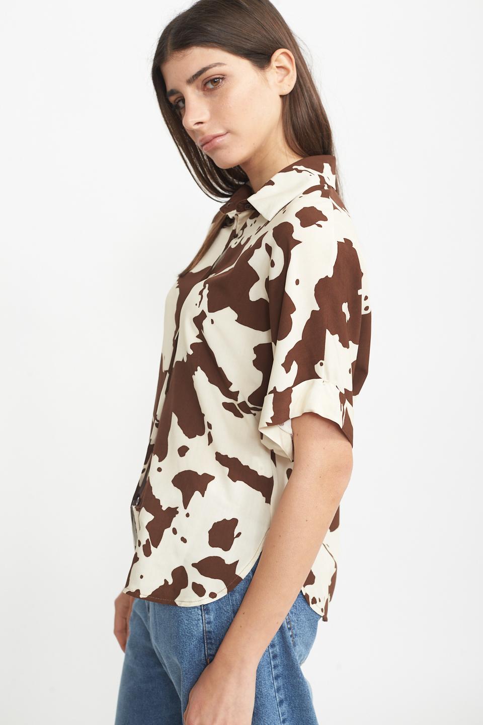 Camicia kimono viscosa muccato - Primavera Estate 2025 | Brend