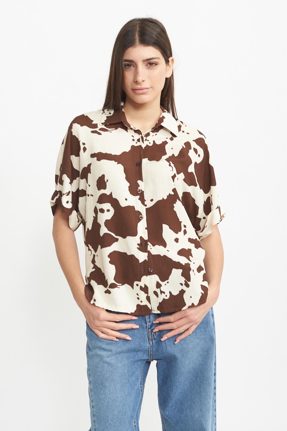 Camicia kimono viscosa muccato - Primavera Estate 2025 | Brend