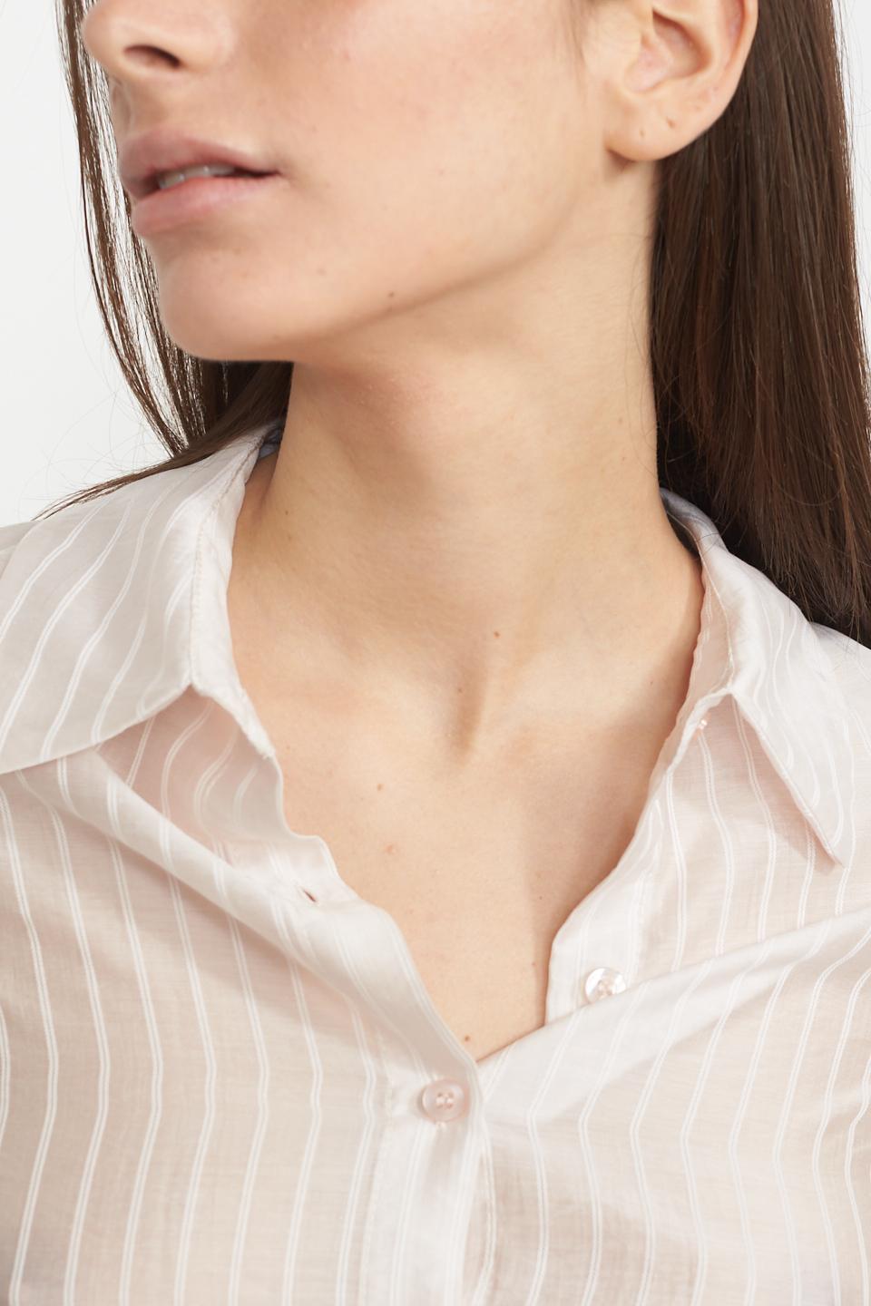 Camicia lyocell righe rosa - Primavera Estate 2025 | Brend