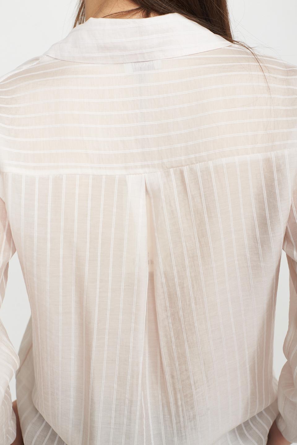 Camicia lyocell righe rosa - Primavera Estate 2025 | Brend