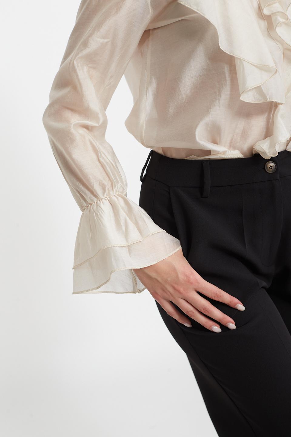 Camicia rouches/lyocell naturale - Primavera Estate 2025 | Brend