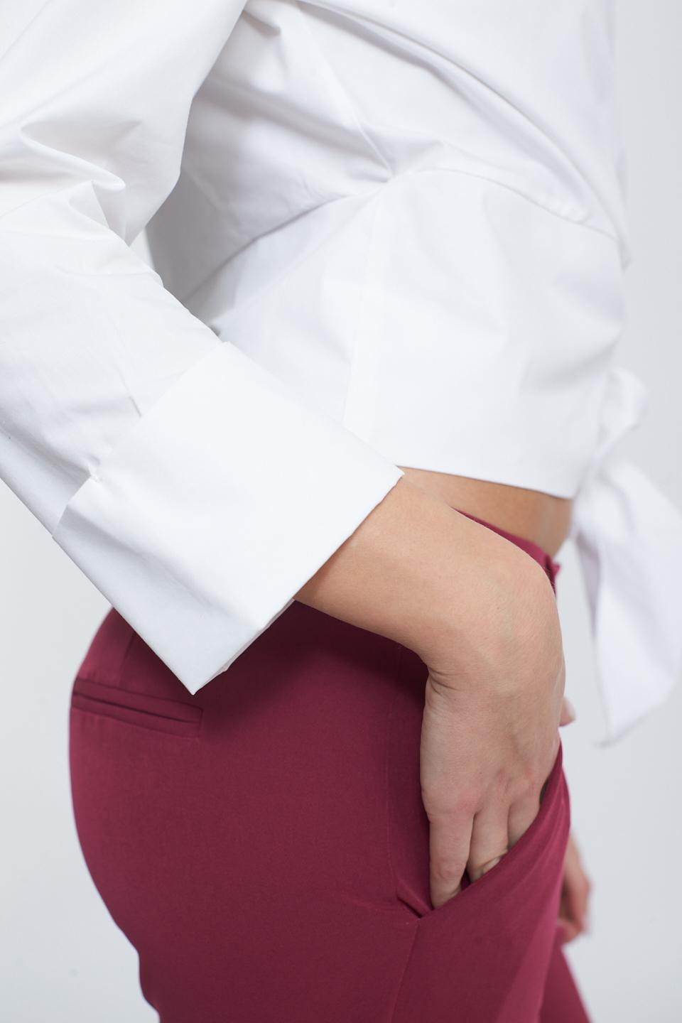 Camicia incrocio con fiocco bianco - Primavera Estate 2025 | Brend