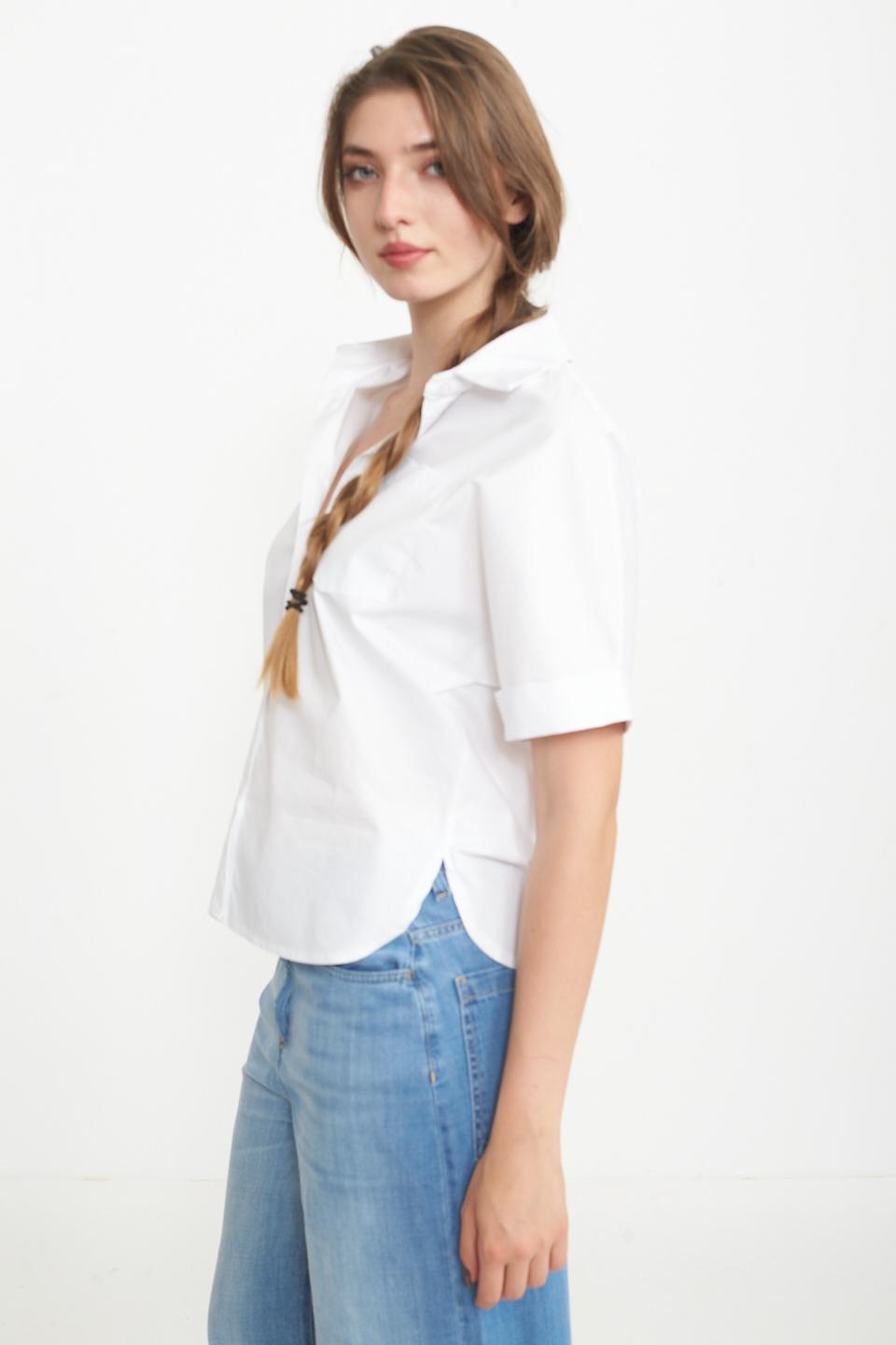 Camicia kimono taschino bianco - Primavera Estate 2025 | Brend