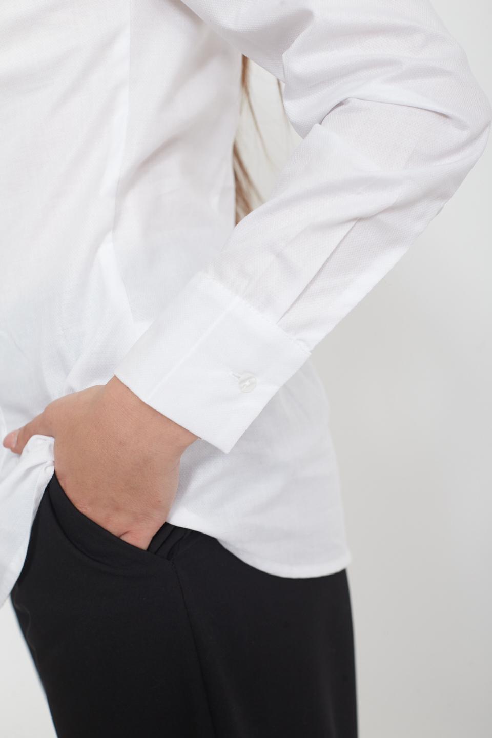 Camicia slim applicazioni collo bianco - Primavera Estate 2025 | Brend