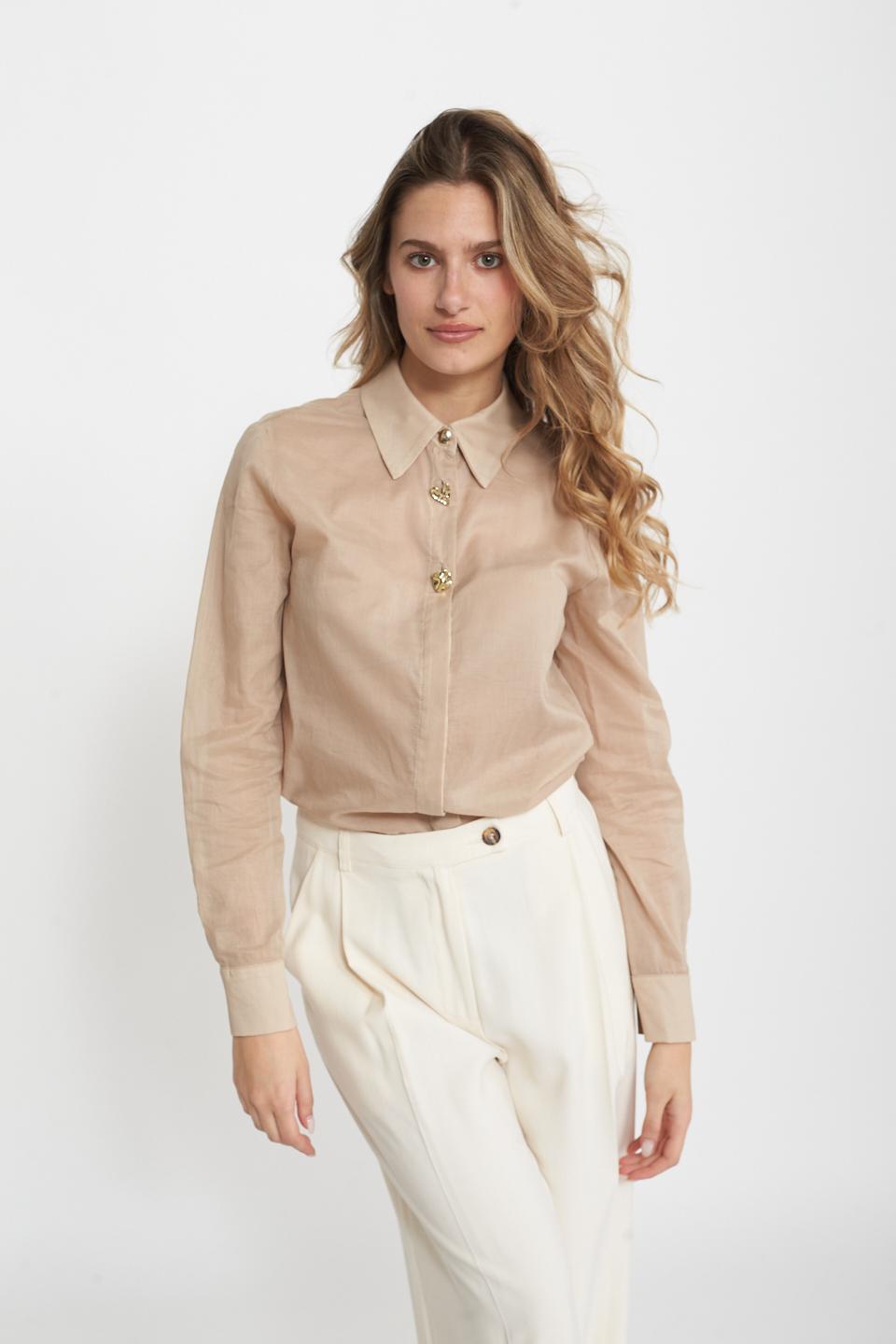 Camicia bottoni sfalsati mousse - Primavera Estate 2025 | Brend