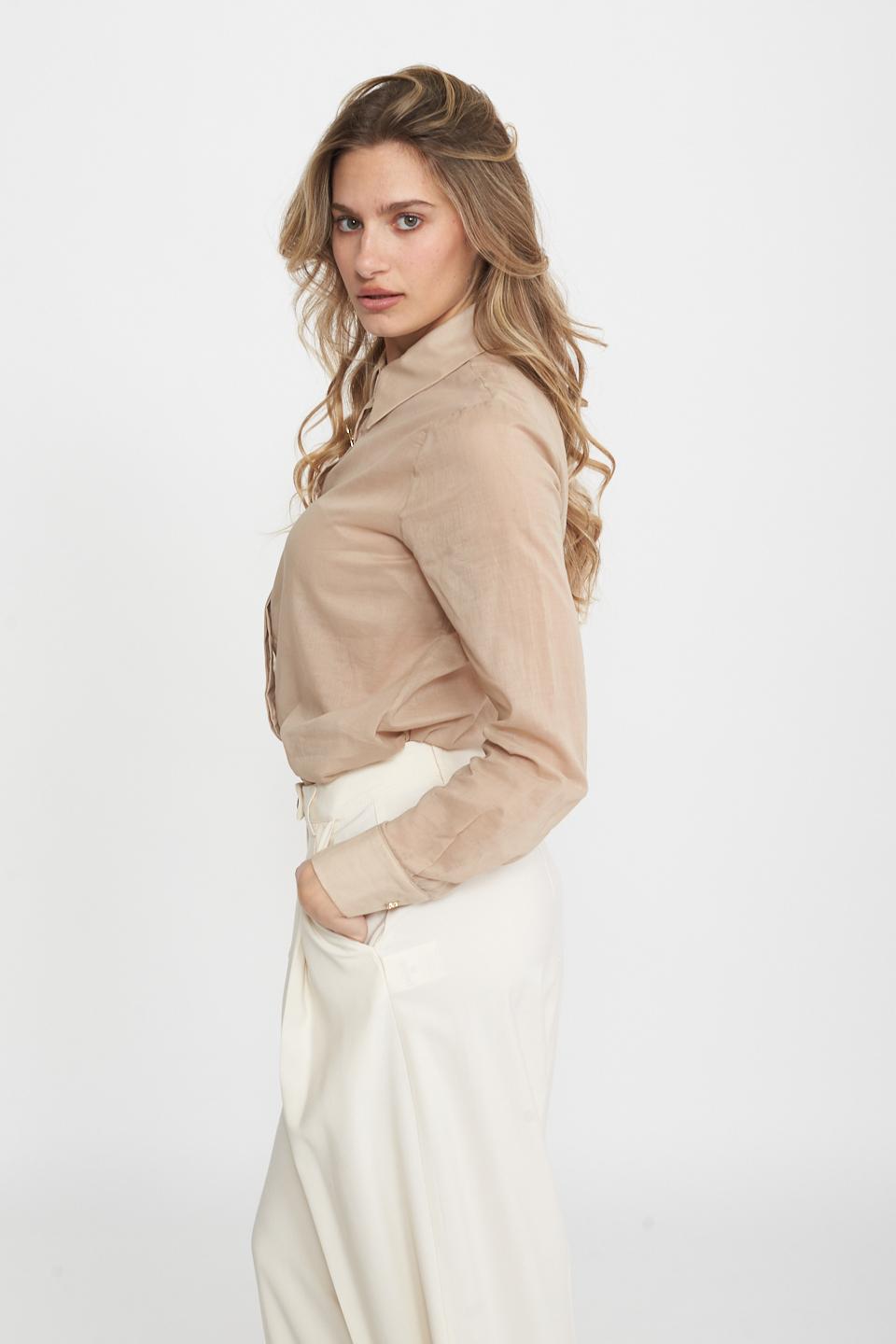 Camicia bottoni sfalsati mousse - Primavera Estate 2025 | Brend