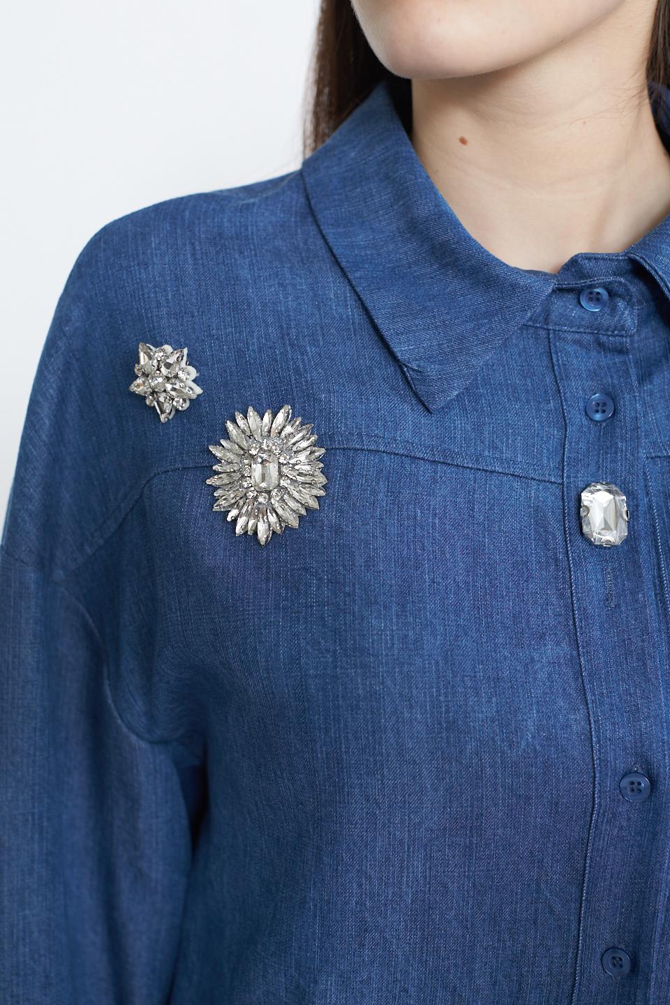 Camicia denim con applicazioni denim - Primavera Estate 2025 | Brend