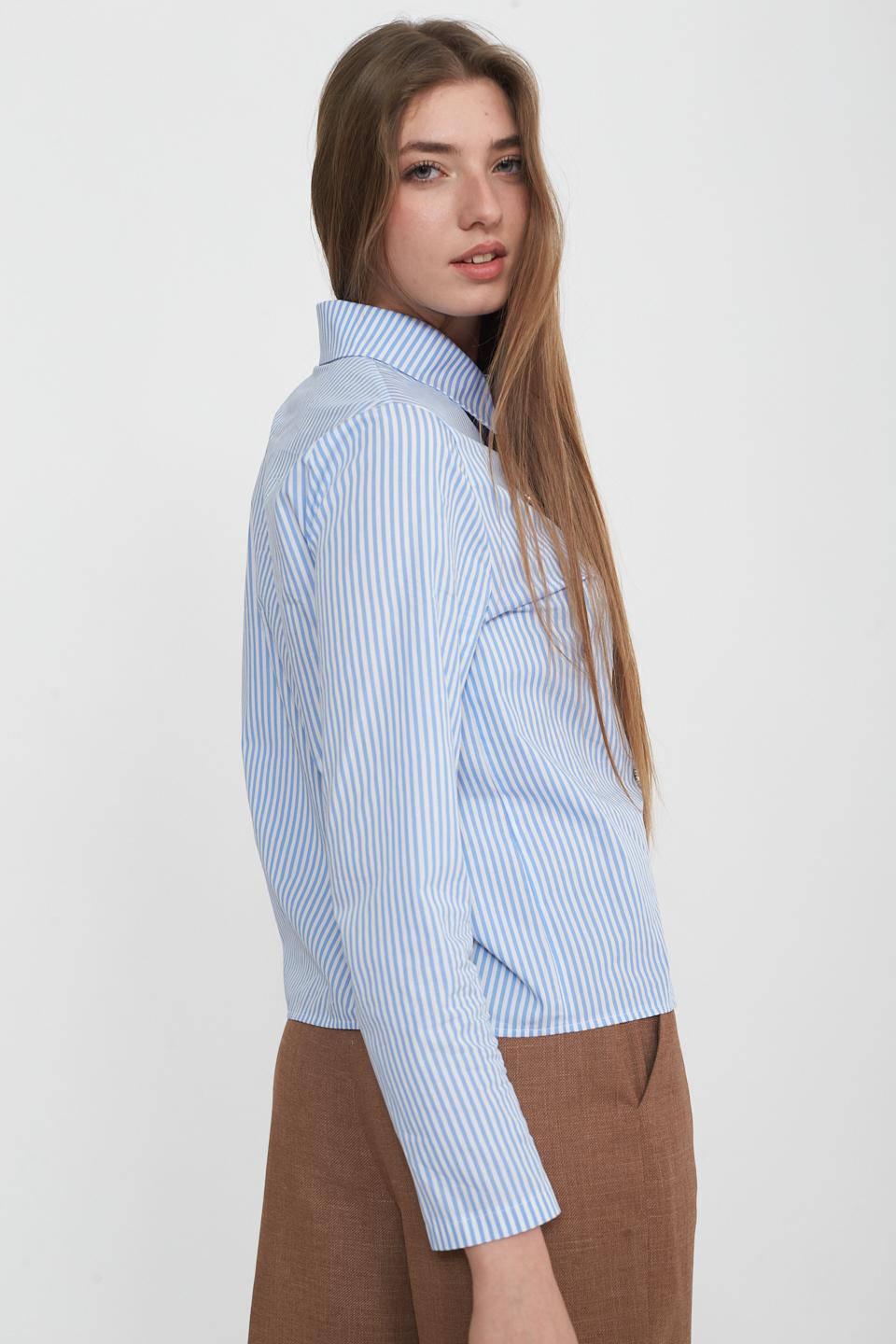 Camicia a righe con pietre rigo celeste - Primavera Estate 2025 | Brend