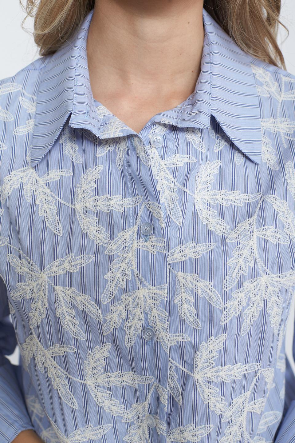 Camicia righe doppio tessuto rigo celeste - Primavera Estate 2025 | Brend