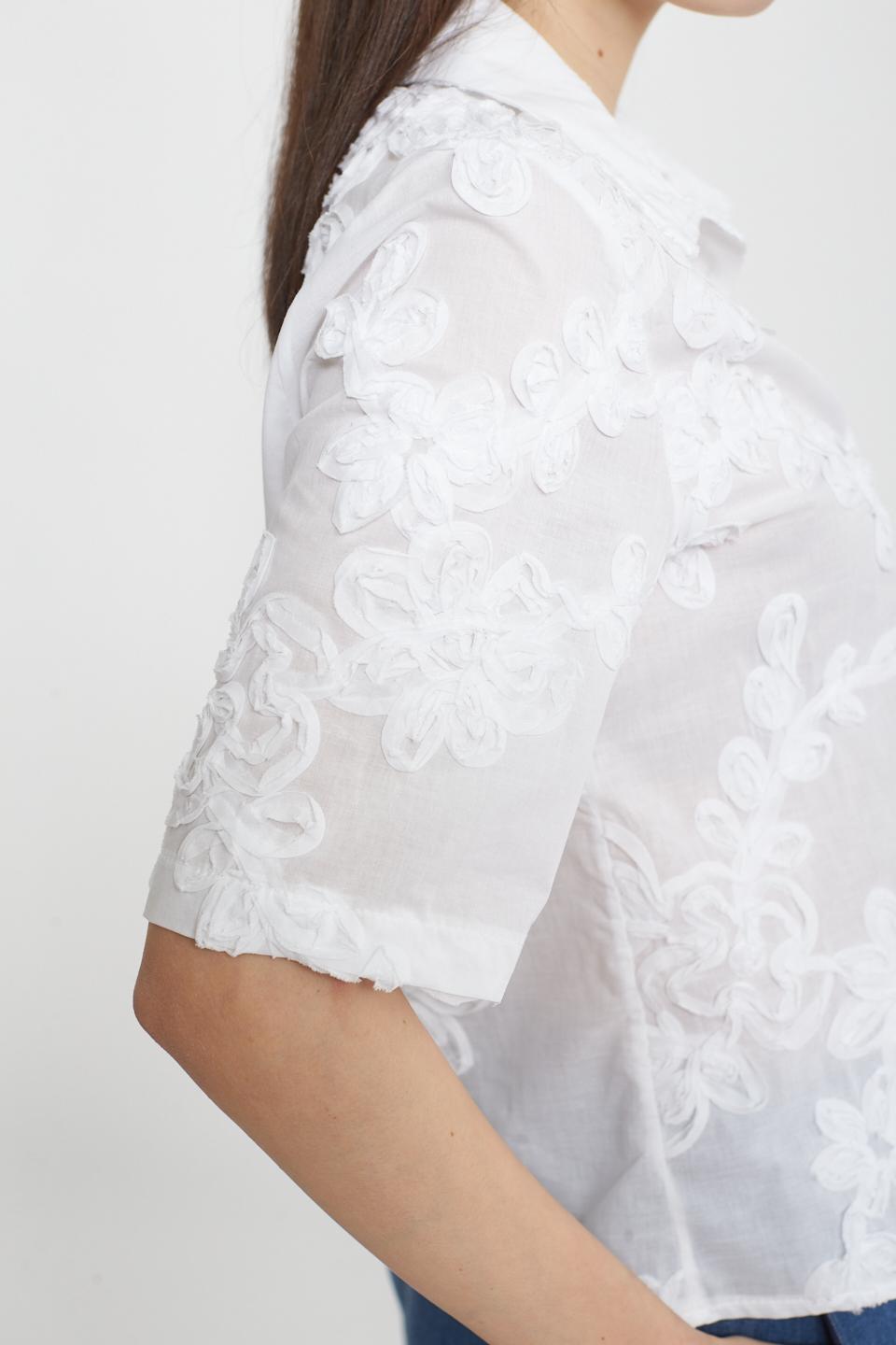 Camicia mezza manica fiori bianco - Primavera Estate 2025 | Brend