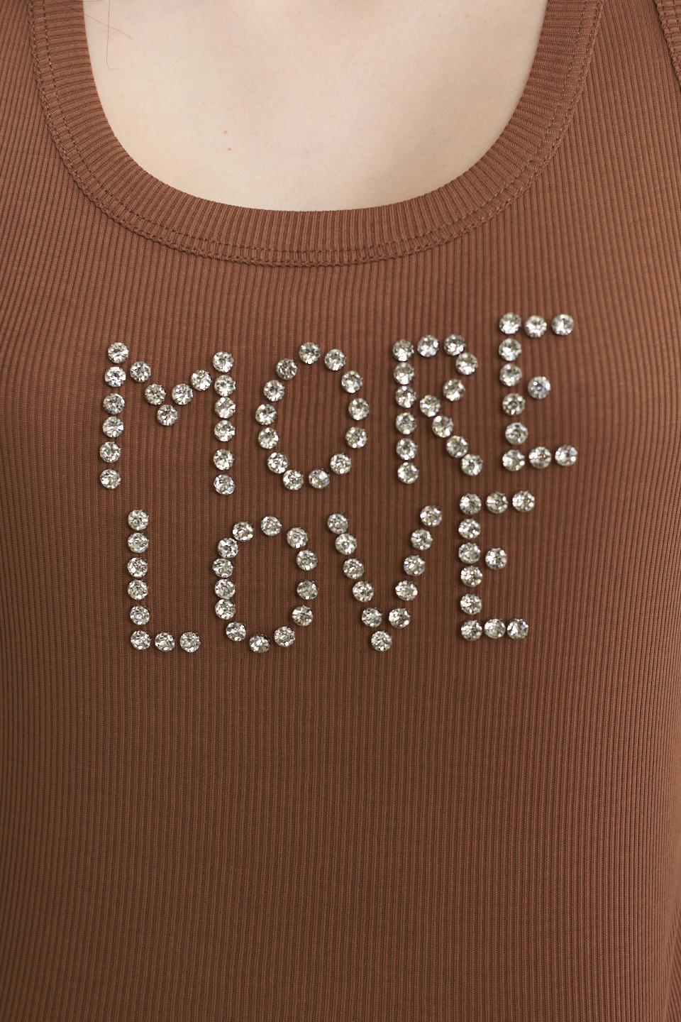 Canotta strass Love moro - Primavera Estate 2025 | Brend