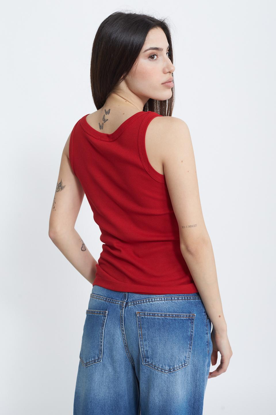Canotta strass Love rosso - Primavera Estate 2025 | Brend