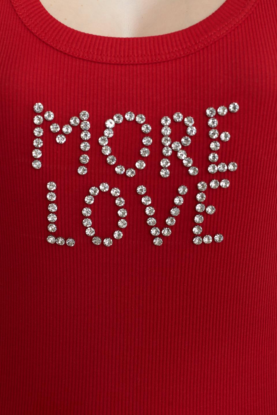 Canotta strass Love rosso - Primavera Estate 2025 | Brend