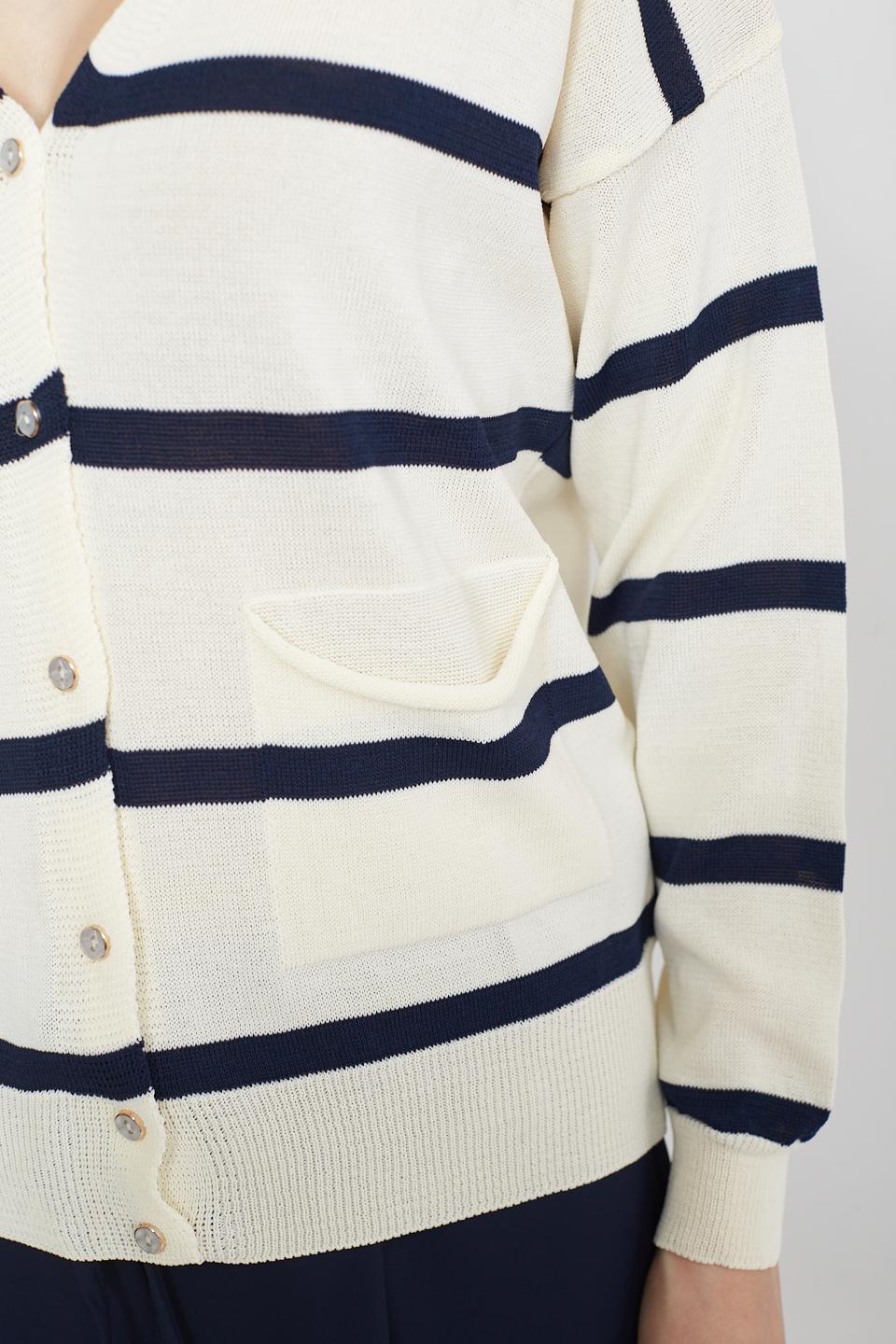 Cardigan burro/blu - Primavera Estate 2025 | Brend
