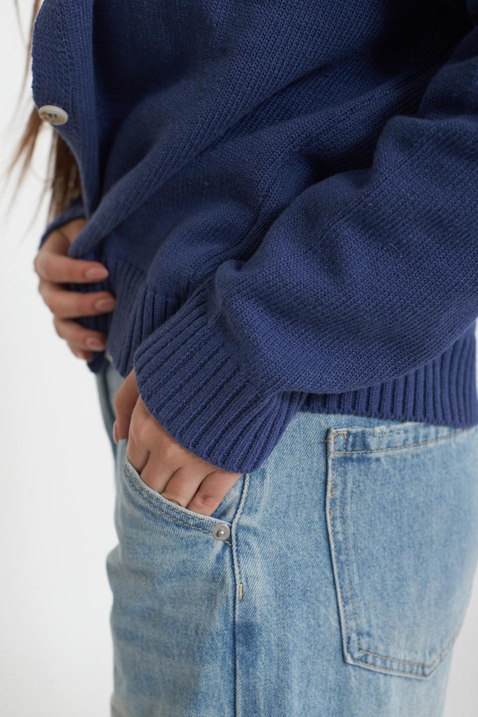 Cardigan con bottoni blu - Primavera Estate 2025 | Brend