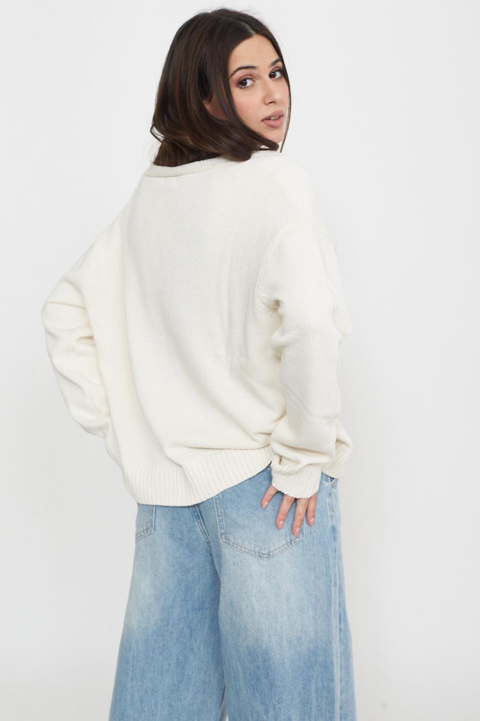 Cardigan con bottoni naturale - Primavera Estate 2025 | Brend