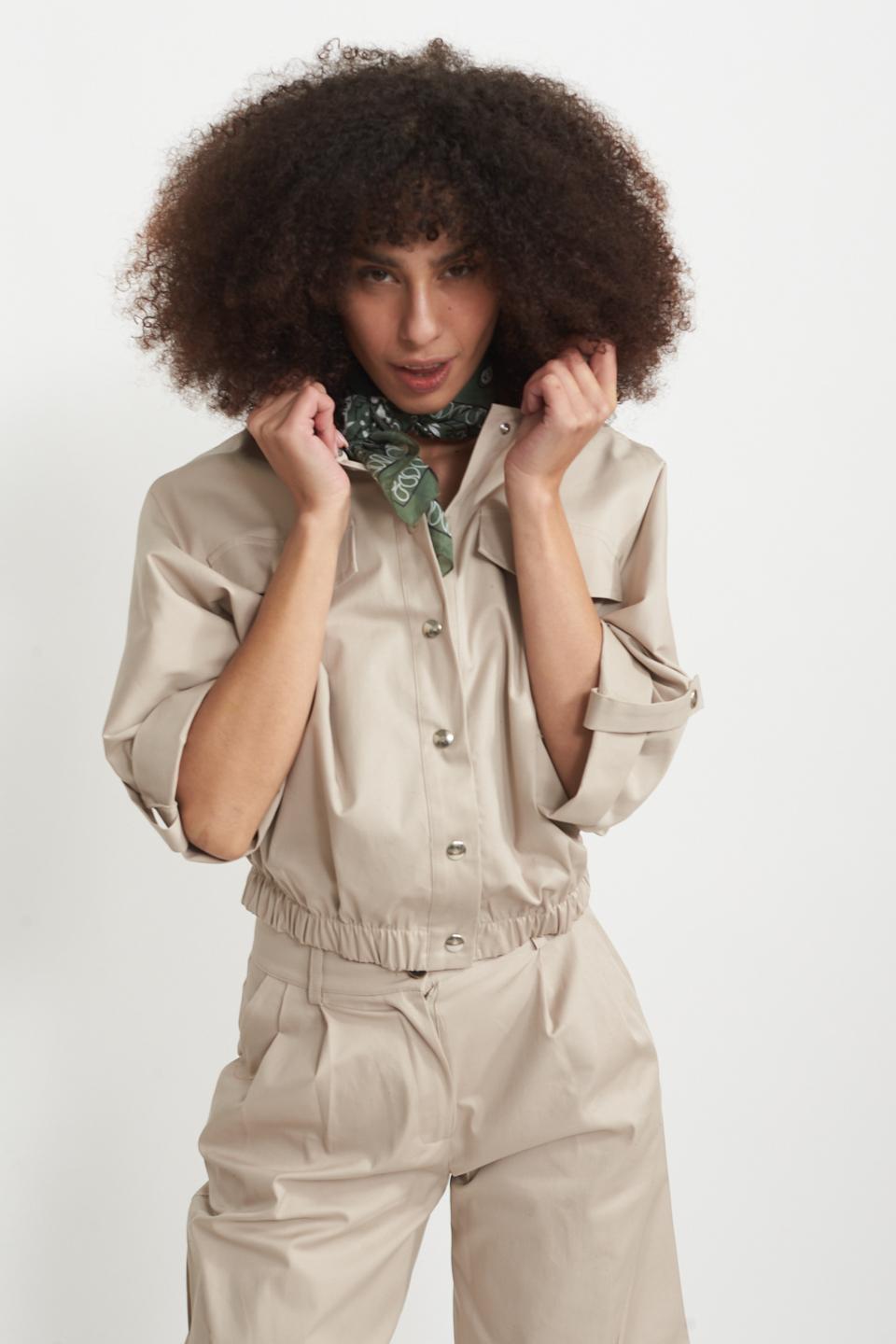 Giacca pattine gabardine beige - Primavera Estate 2025 | Brend