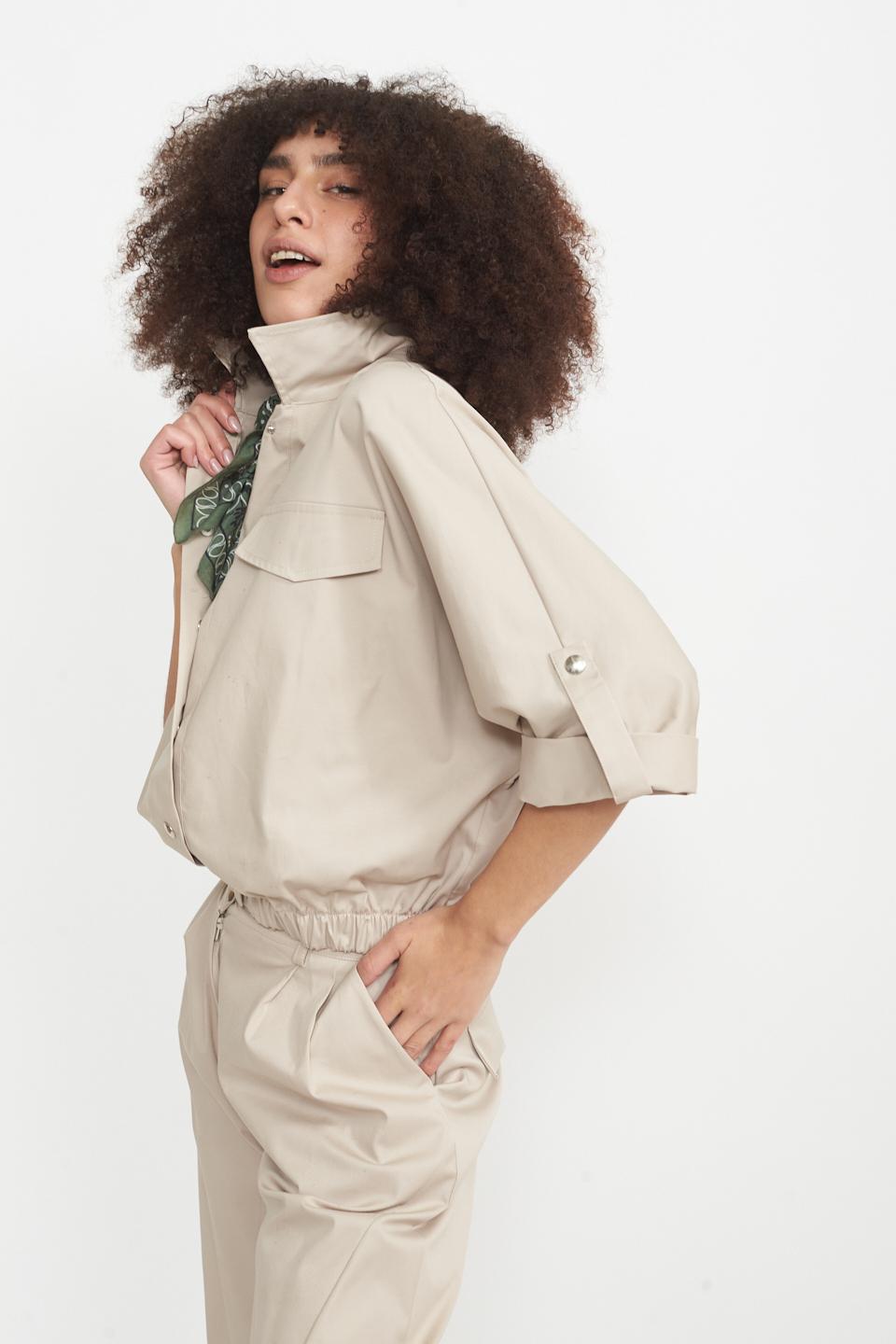 Giacca pattine gabardine beige - Primavera Estate 2025 | Brend