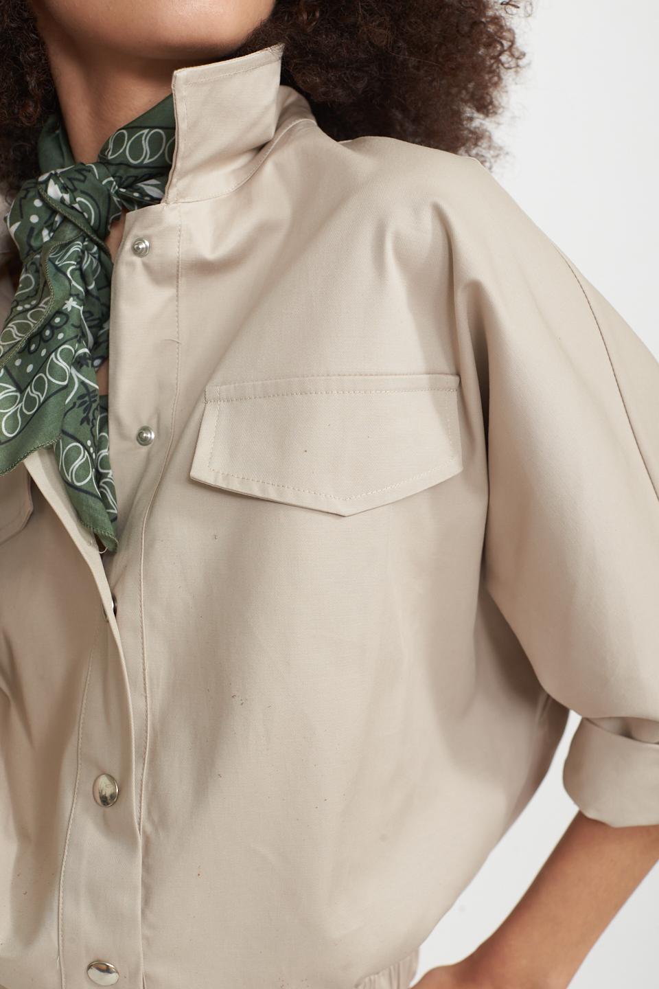 Giacca pattine gabardine beige - Primavera Estate 2025 | Brend
