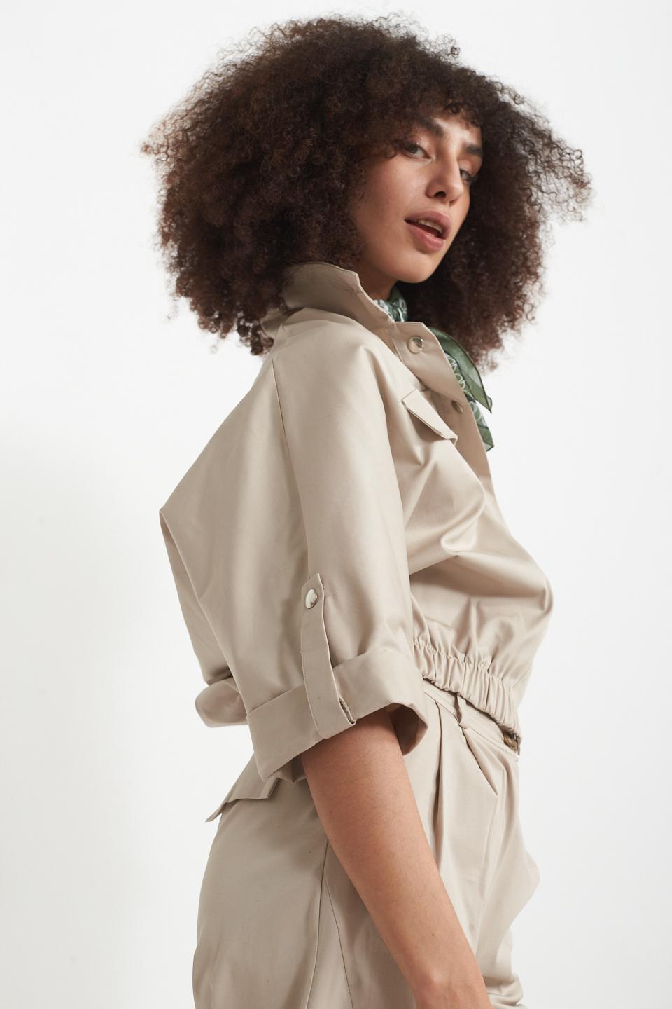 Giacca pattine gabardine beige - Primavera Estate 2025 | Brend