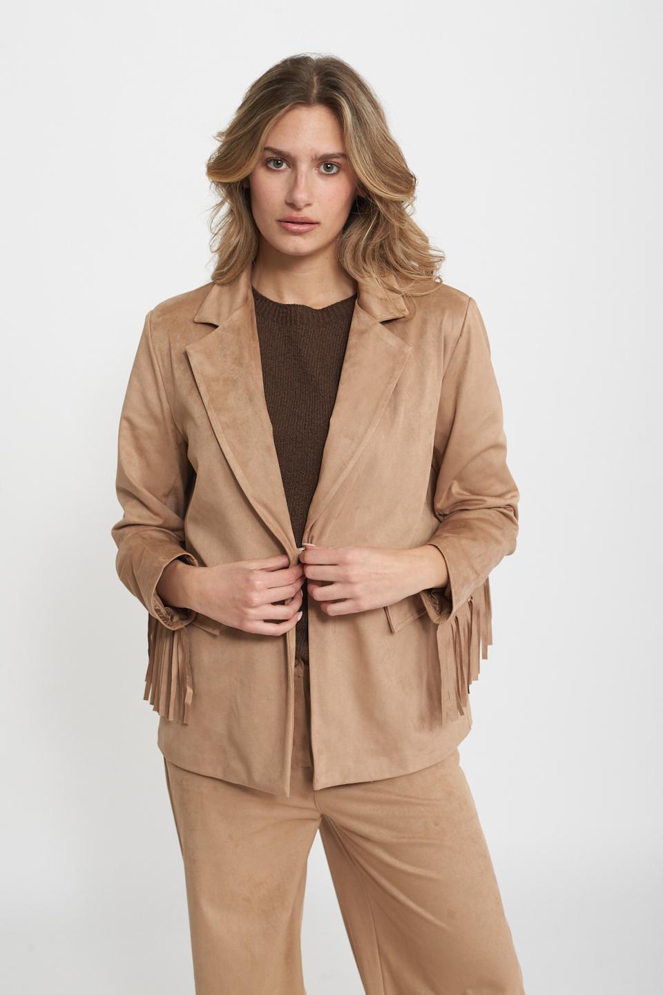 Giacca con frange beige - Primavera Estate 2025 | Brend