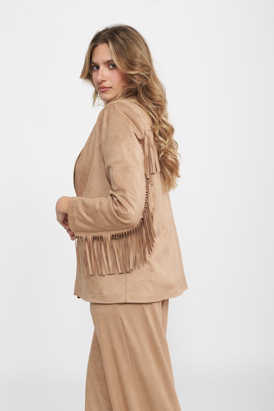 Giacca con frange beige - Primavera Estate 2025 | Brend