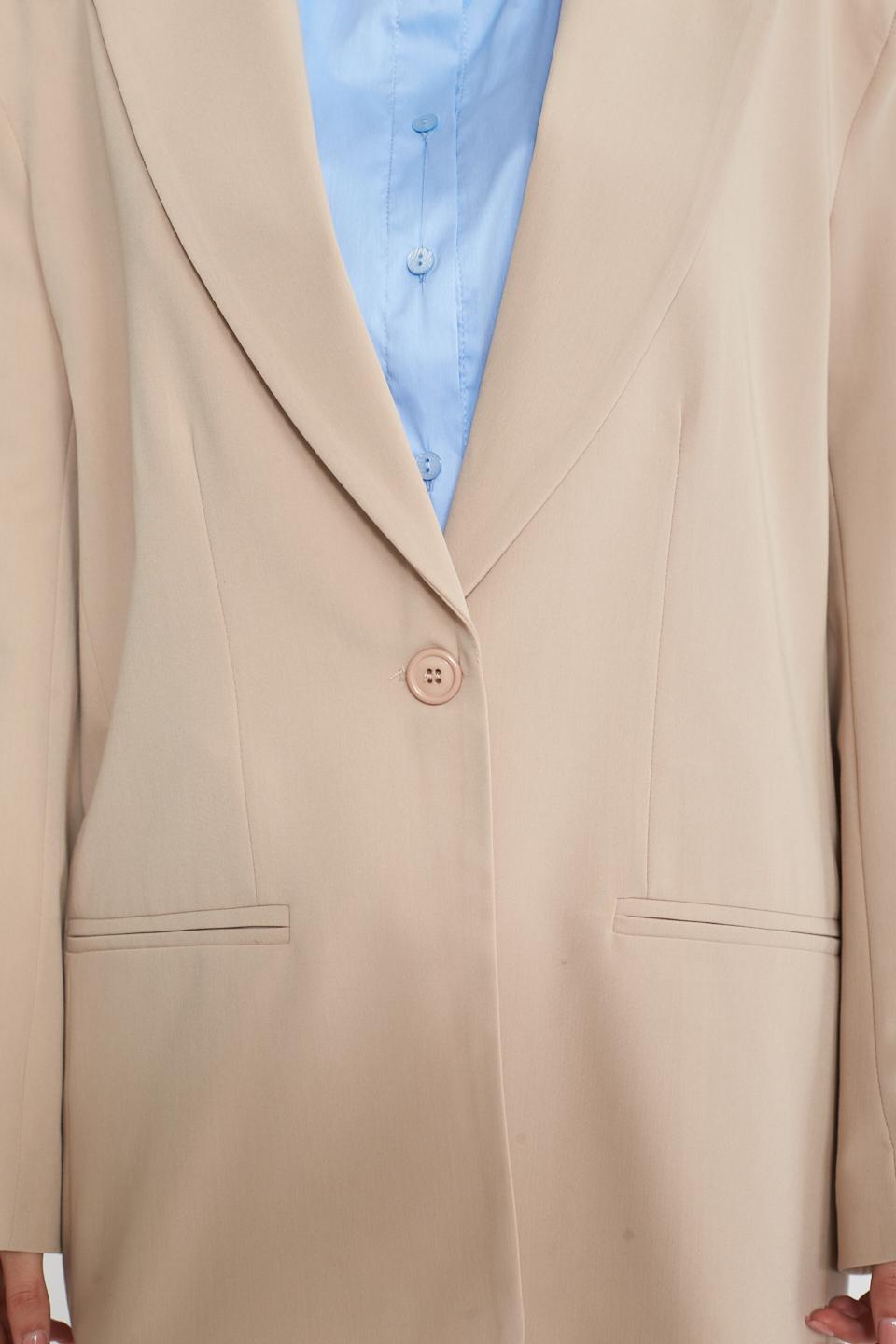 Giacca over inserto camicia beige - Primavera Estate 2025 | Brend