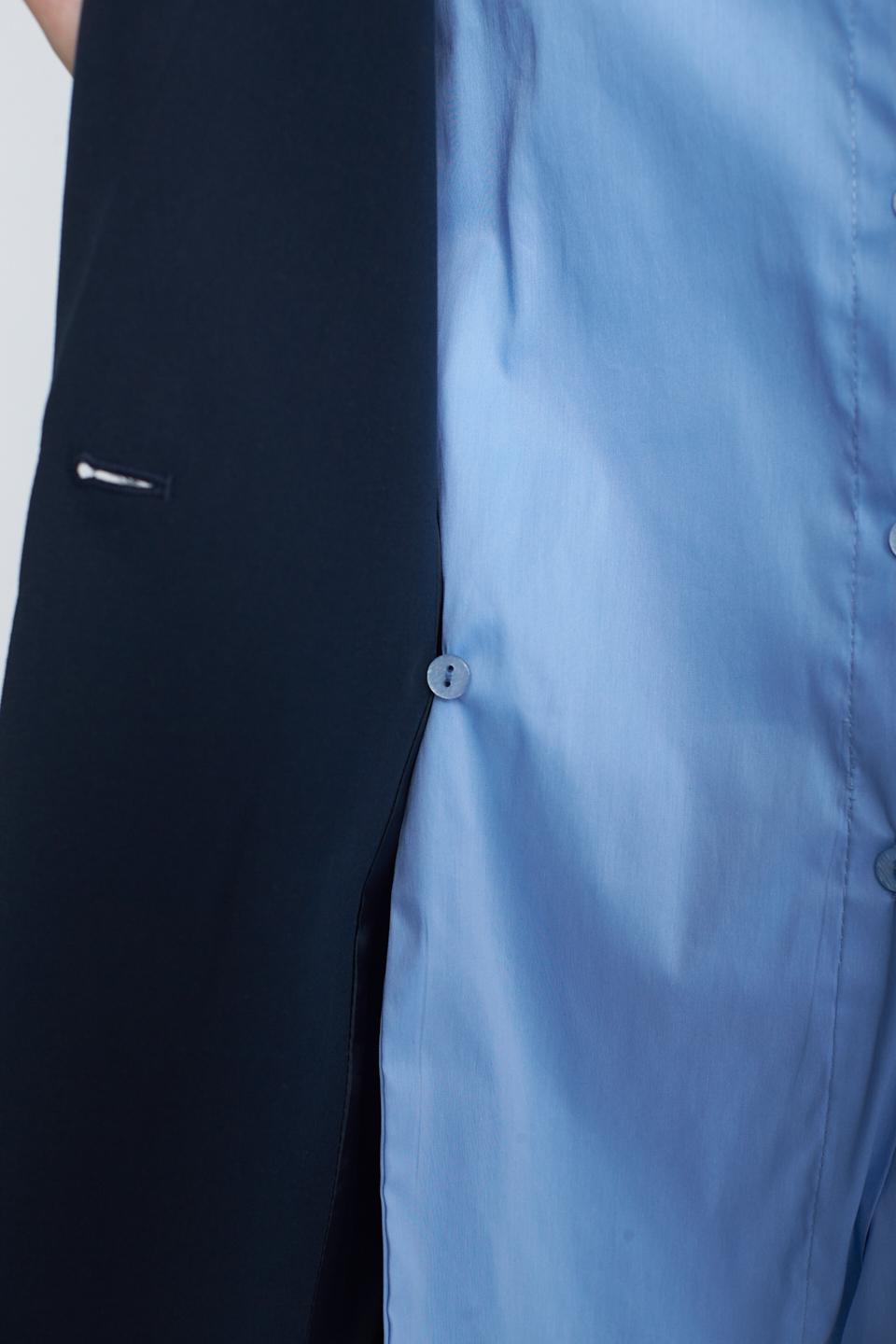 Giacca over inserto camicia blu - Primavera Estate 2025 | Brend