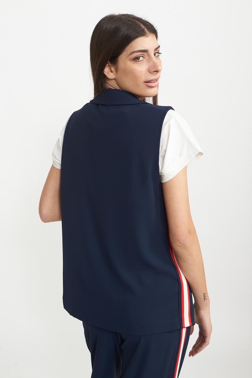 Gilet banda laterale blu - Primavera Estate 2025 | Brend