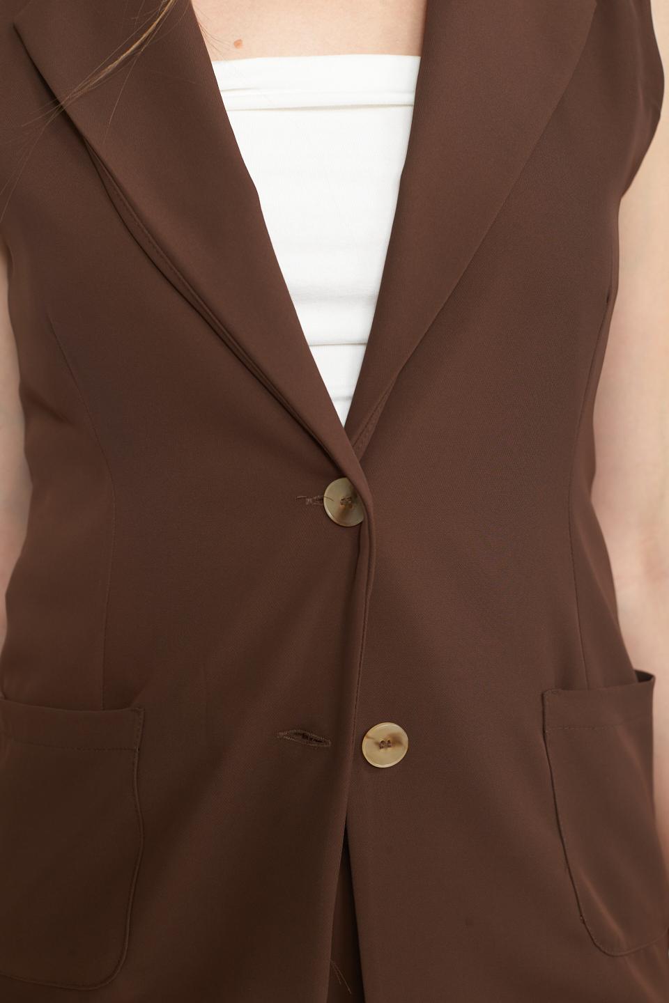Gilet tessuto fluido moro - Primavera Estate 2025 | Brend