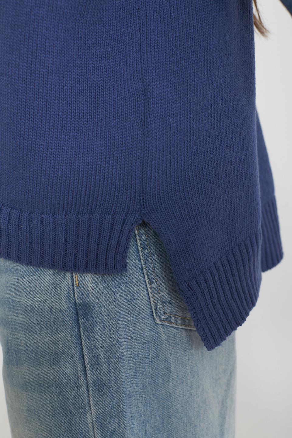 Gilet scollo V asimmetrico blu - Primavera Estate 2025 | Brend