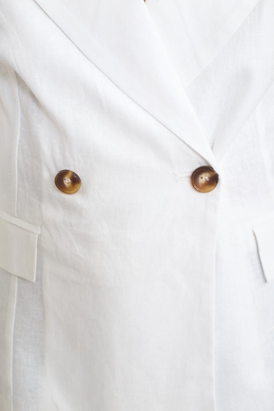 Gilet lungo doppiopetto bianco - Primavera Estate 2025 | Brend