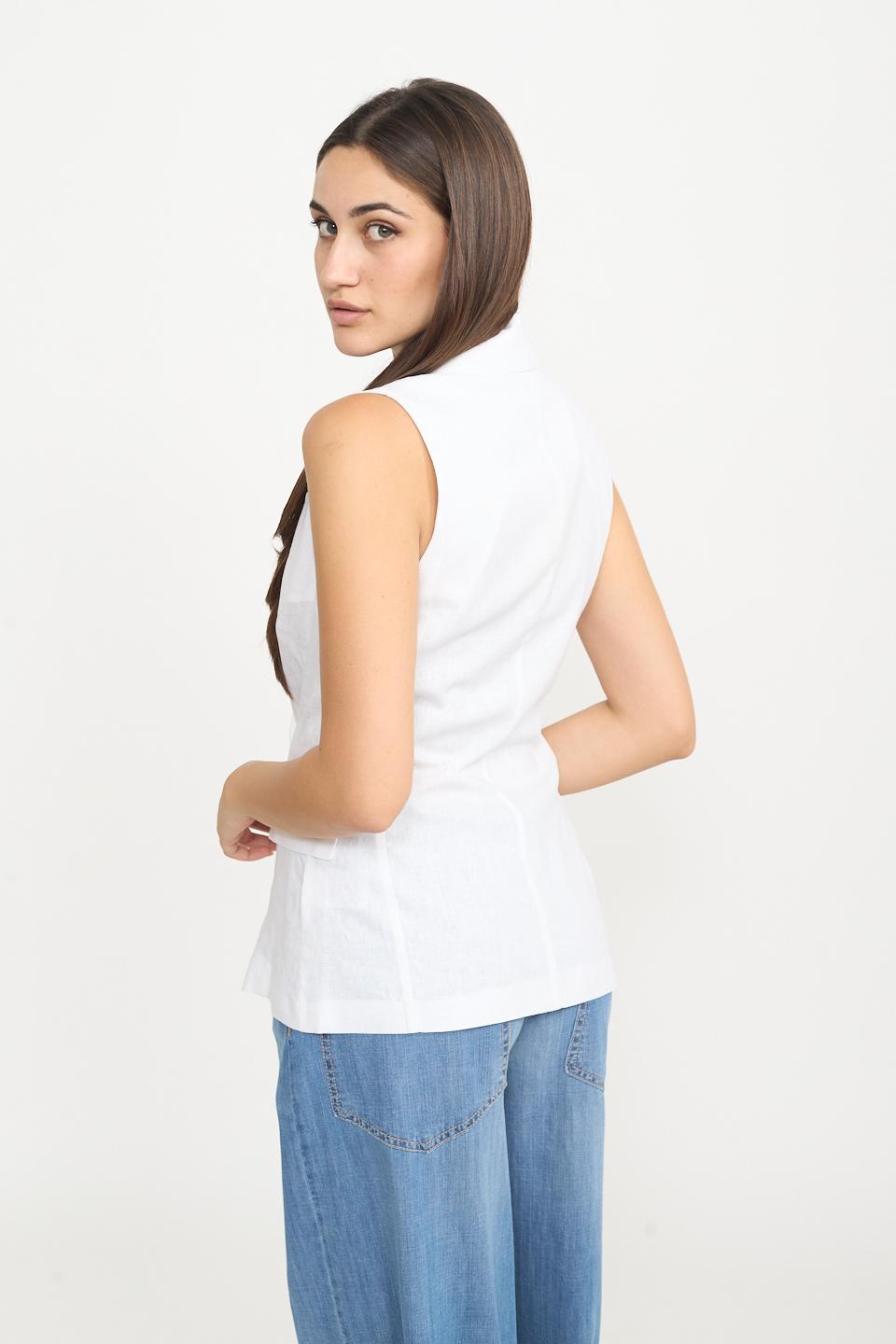 Gilet lungo doppiopetto bianco - Primavera Estate 2025 | Brend