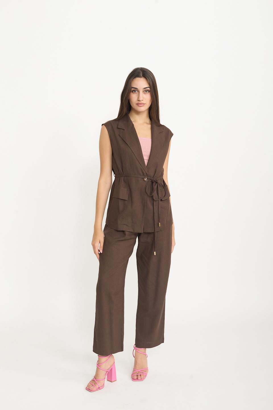 Gilet revers con pattine moro - Primavera Estate 2025 | Brend