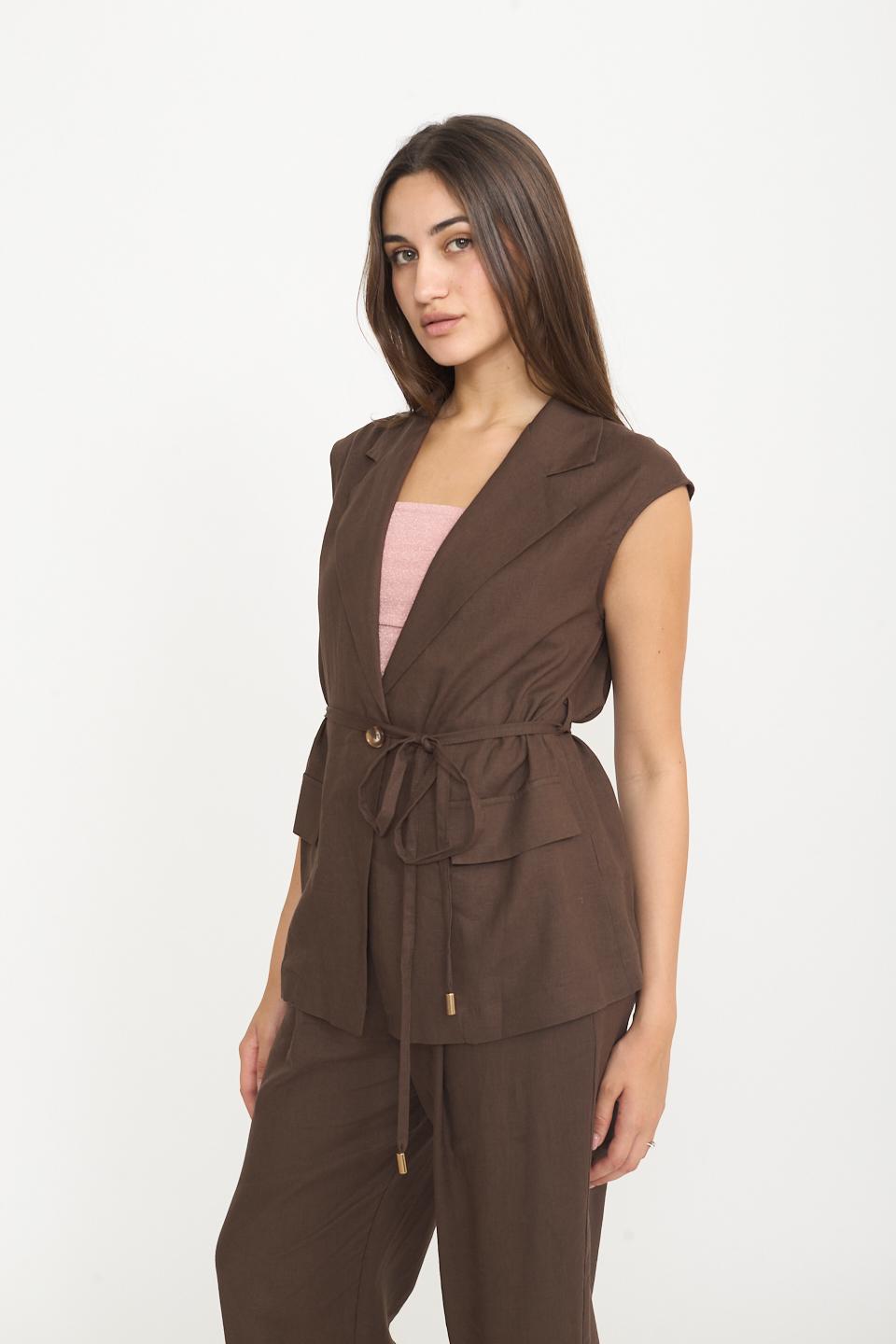Gilet revers con pattine moro - Primavera Estate 2025 | Brend