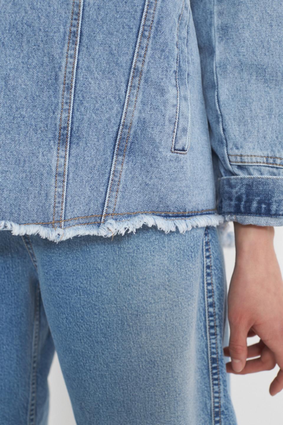 Giubbino lungo combinato denim / grigio - Primavera Estate 2025 | Brend