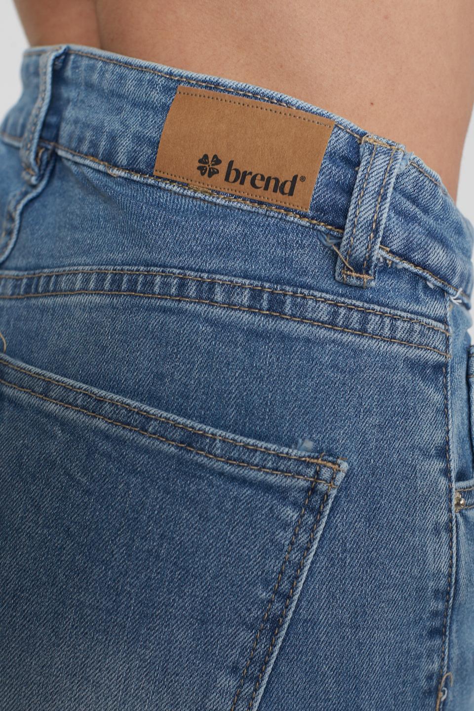 Jeans wide-leg strass denim delavato - Primavera Estate 2025 | Brend