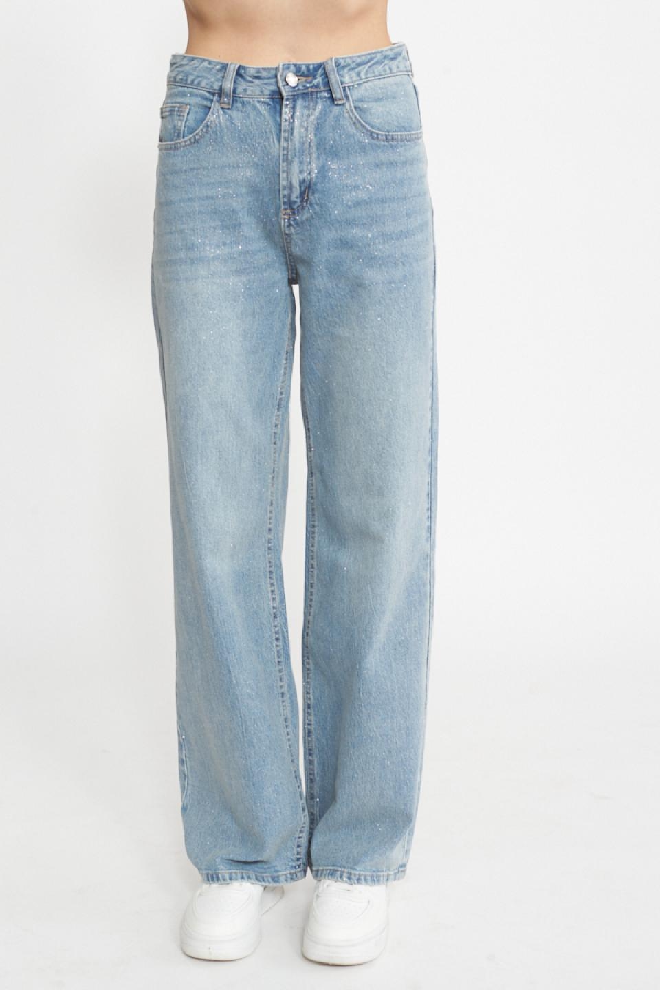 Jeans wide-leg laminato denim delavato - Primavera Estate 2025 | Brend