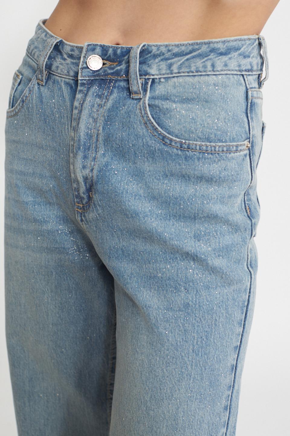 Jeans wide-leg laminato denim delavato - Primavera Estate 2025 | Brend