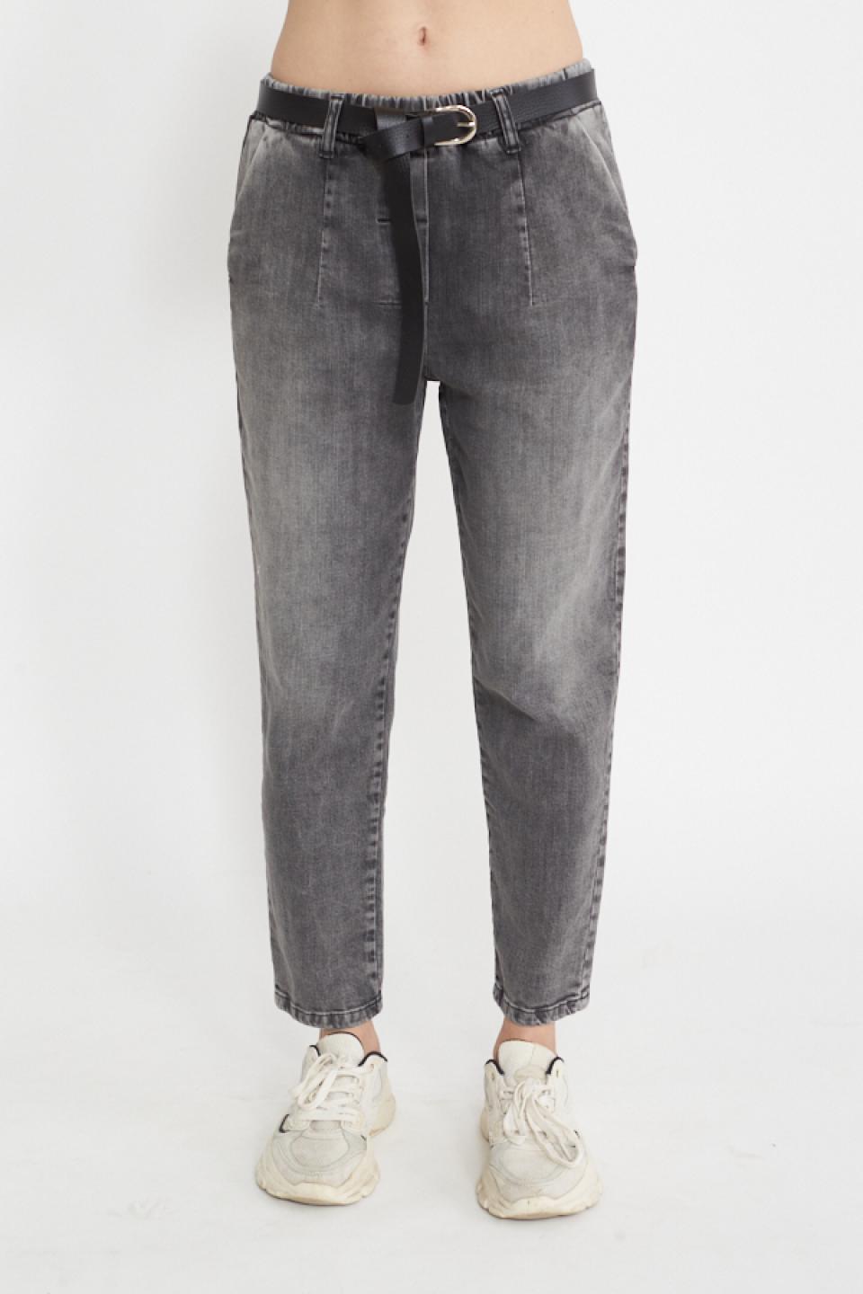 Jeans baggy elastico e cinta denim grigio - Primavera Estate 2025 | Brend