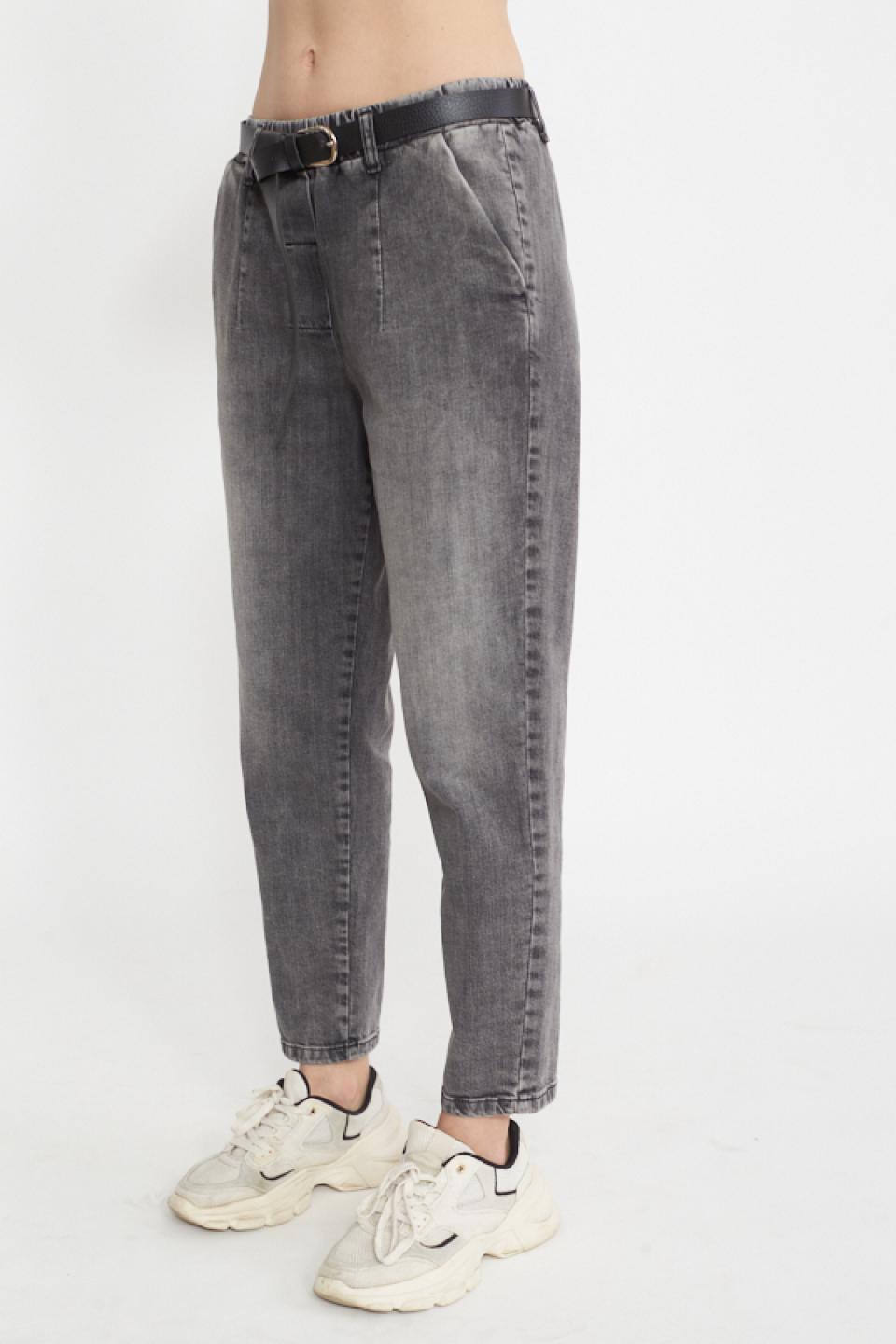 Jeans baggy elastico e cinta denim grigio - Primavera Estate 2025 | Brend