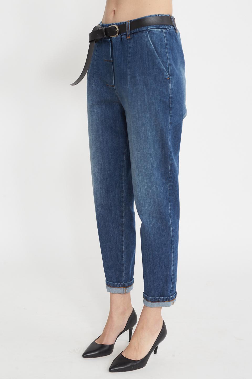 Jeans baggy elastico e cinta denim medio - Primavera Estate 2025 | Brend