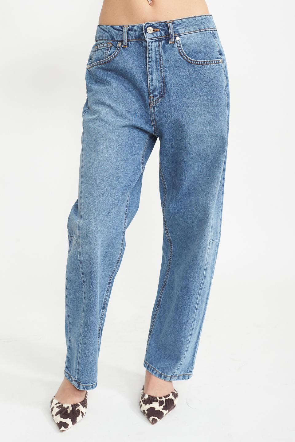 Jeans balloon riprese denim medio - Primavera Estate 2025 | Brend