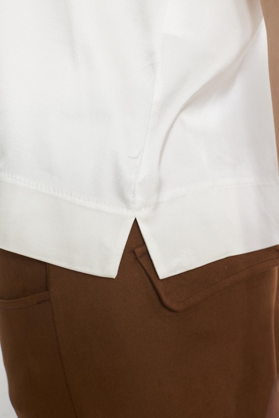 Maglia mezza manica con risvolto latte - Primavera Estate 2025 | Brend