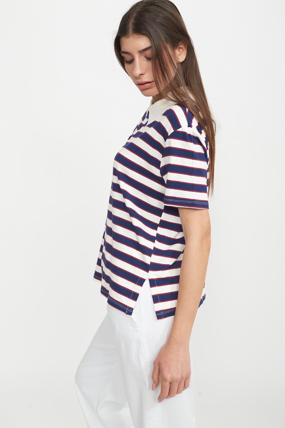Polo mezza manica righe rigo blu - Primavera Estate 2025 | Brend